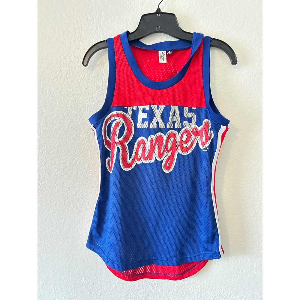 Texas Rangers MLB G-III 4Her Mesh Sports Fan Tank Top Blue Red SZ SM